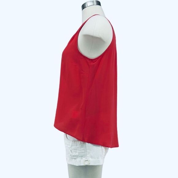 bebe Sleeveless Button Down Blouse - Hibiscus - Picture 3 of 13